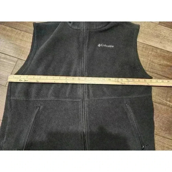 Columbia Fleece Vest Mens Large Gray Full Zip Cathedral Peaks Camping Hiking - Picture 6 of 6